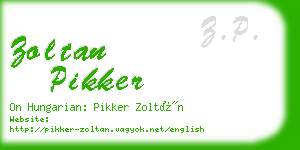 zoltan pikker business card